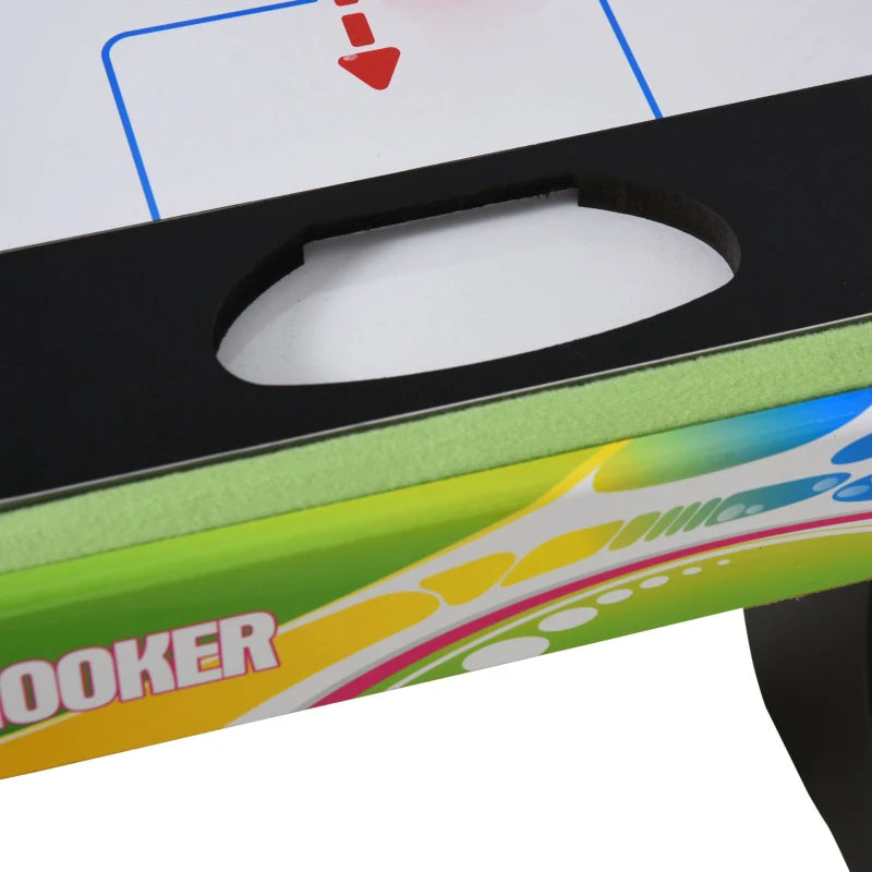 Tavolo Multigioco Pieghevole 4 in 1 con Biliardo, Calcio Balilla, Ping Pong e Air Hockey