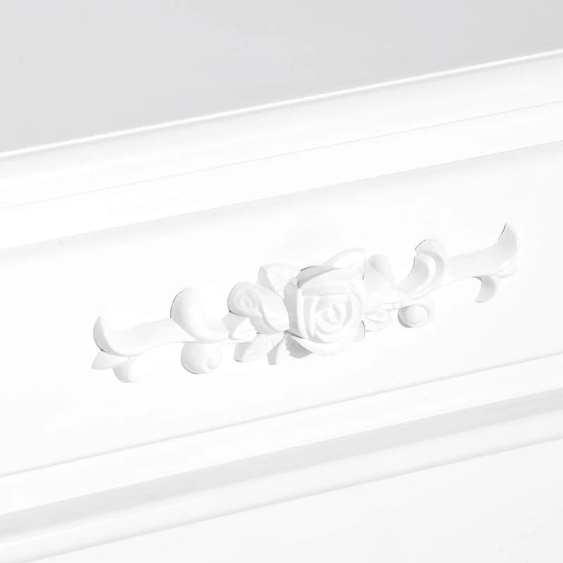 Comodino Moderno Bianco con Cassetto e Ripiano
