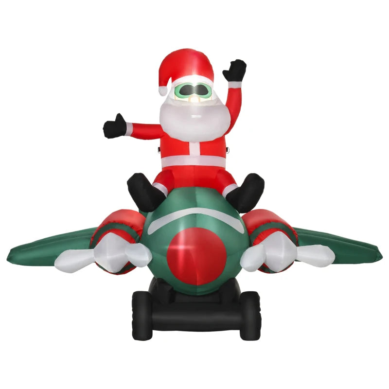 Babbo Natale Gonfiabile con Luci LED Multicolore