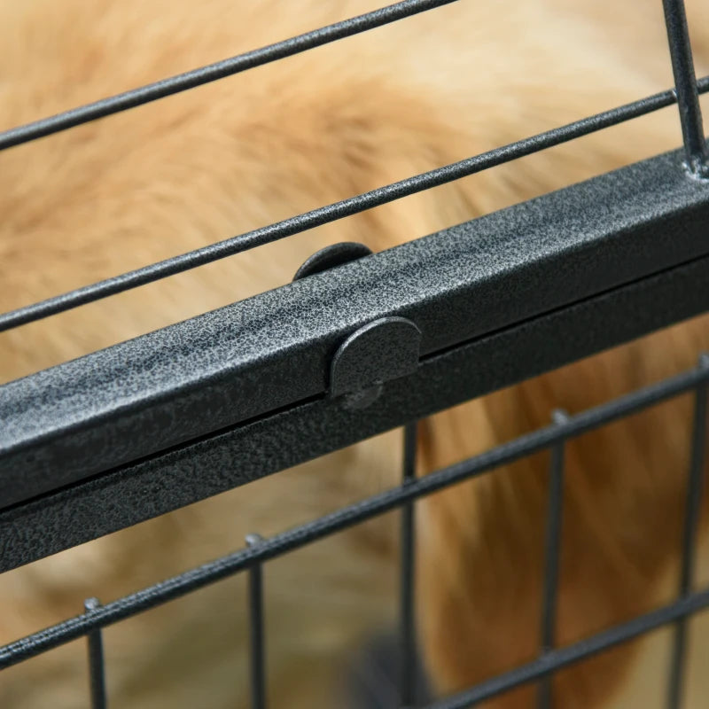 Kennel per Cani Pieghevole con Ruote e Fondo Rimovibile