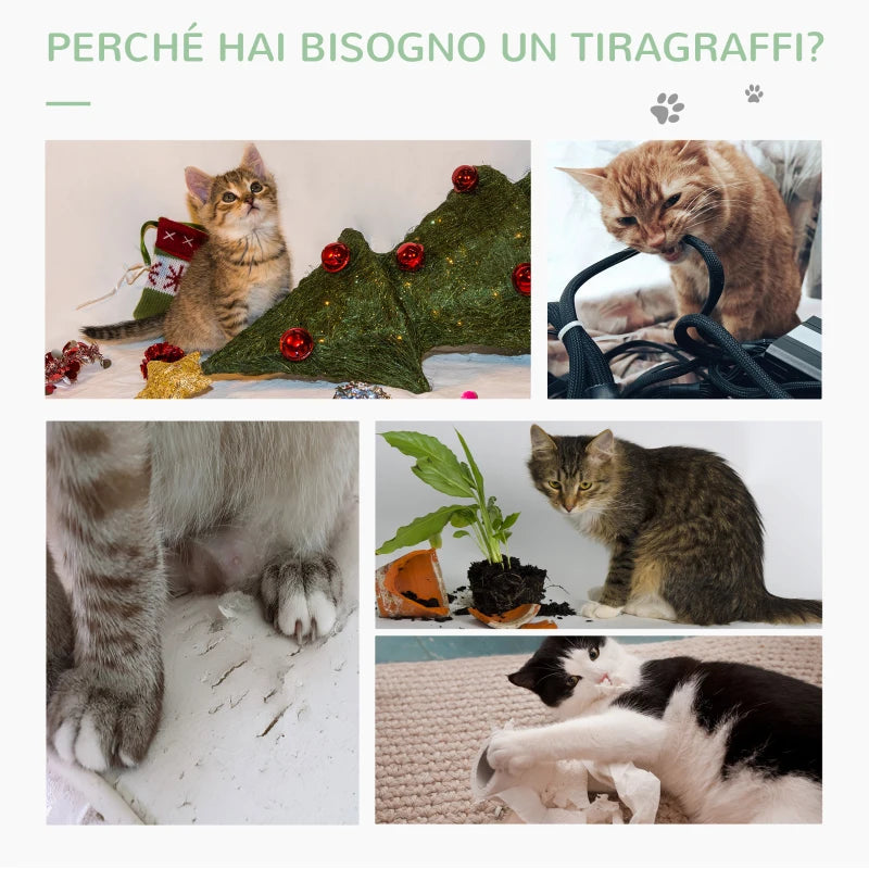 Albero Tiragraffi per Gatti a Cactus in Sisal 65 cm