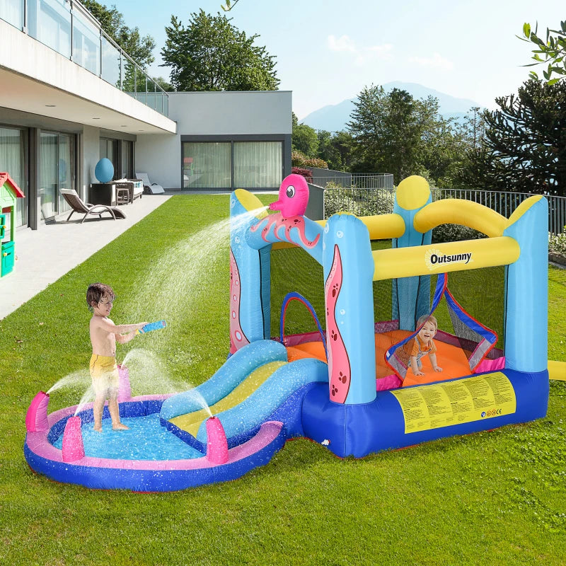Castello Gonfiabile per Bambini con Scivolo e Piscina