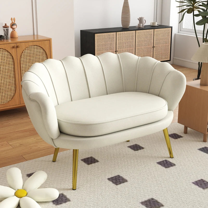 Divano Vintage 2 Posti in Velluto Stile Industrial Chic