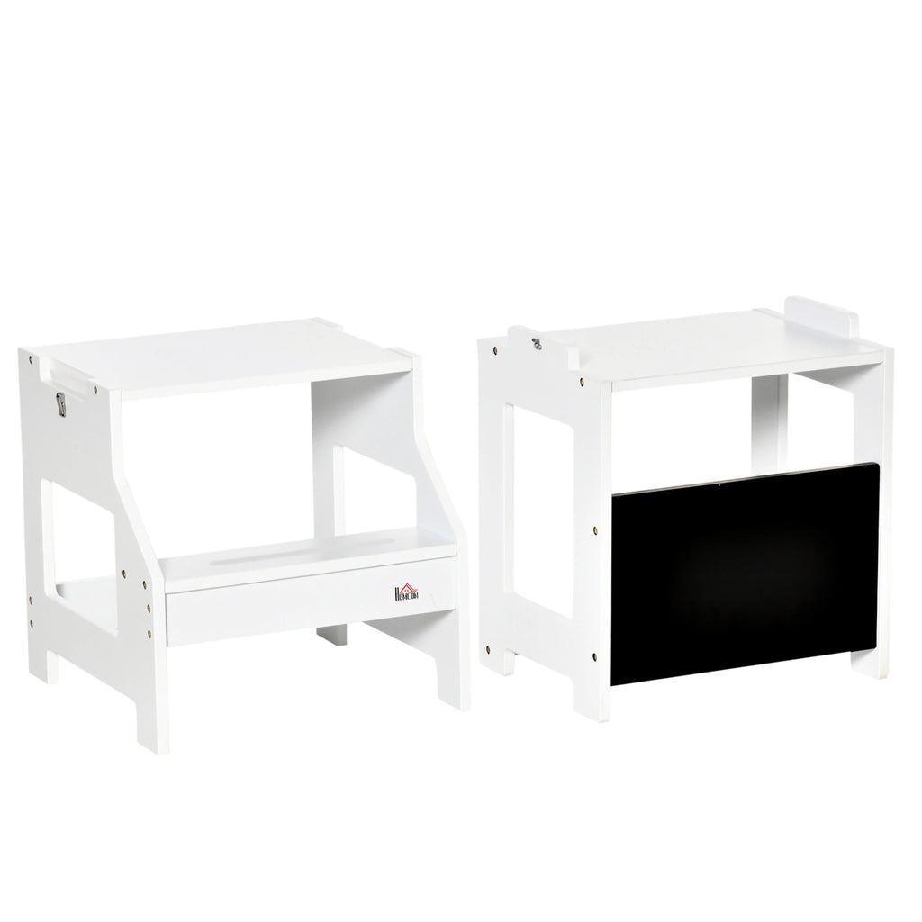 Scala Montessori 2 in 1 con Sgabello e Lavagna
