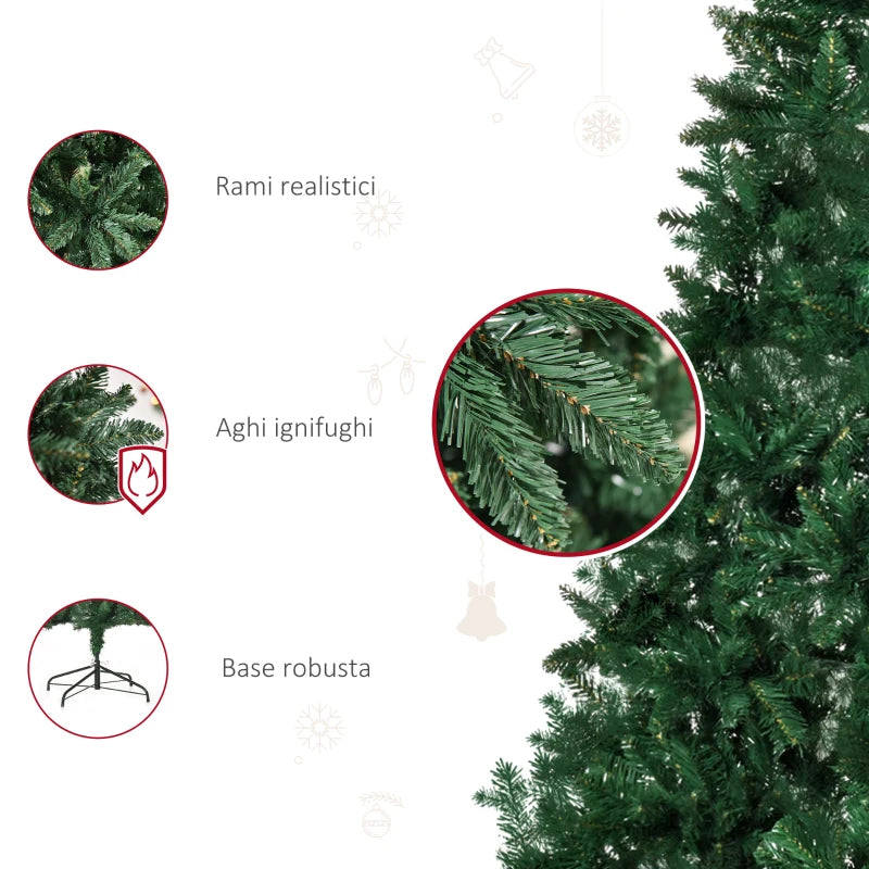Albero di Natale Artificiale Pieghevole 210 cm