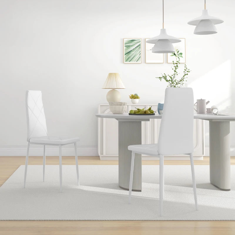 Set 2 Sedie da Pranzo Moderne in Ecopelle