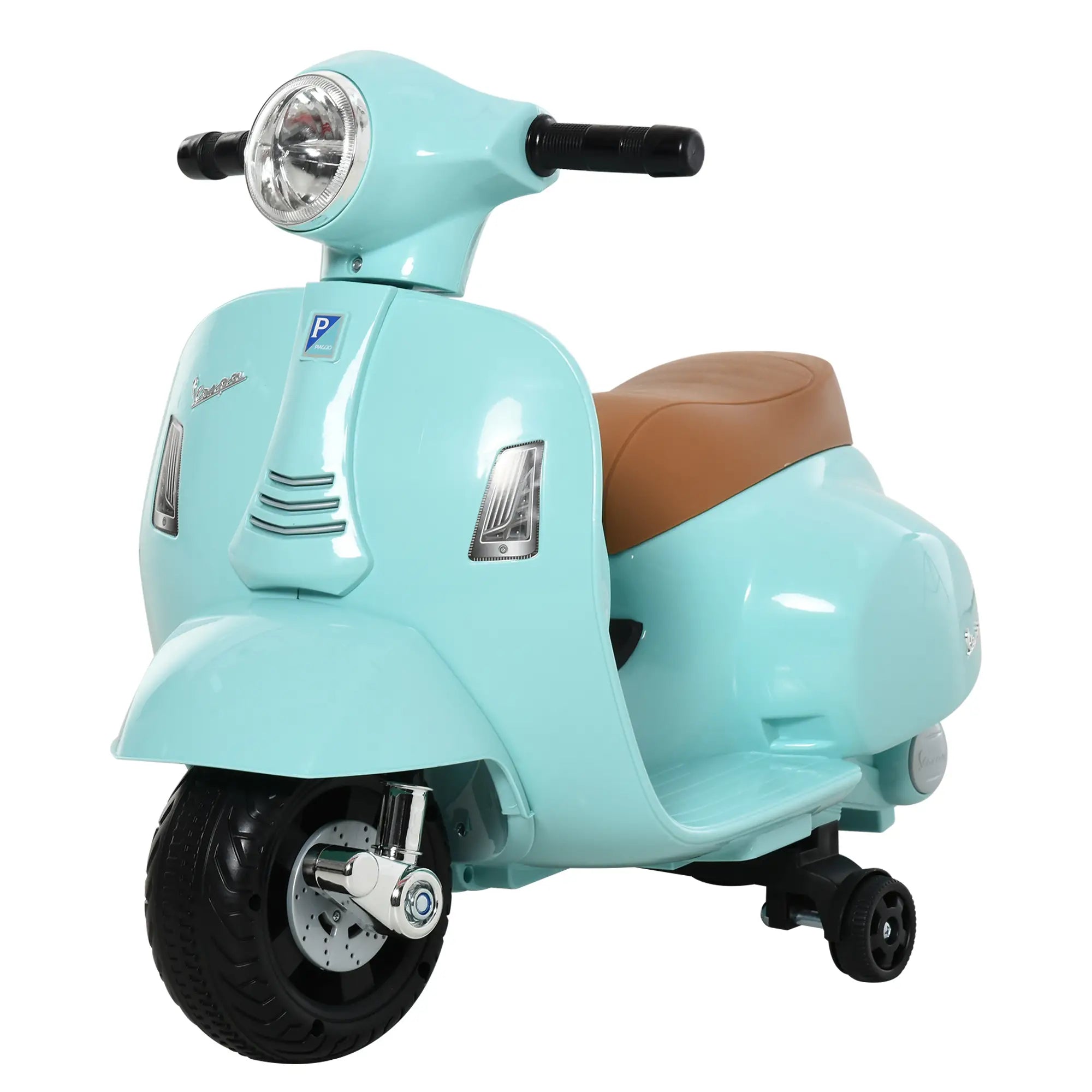 Moto Elettrica Vespa con Licenza Ufficiale per Bambini 18-36 Mesi Verde