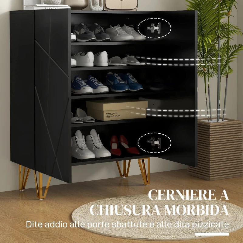 Scarpiera Moderna per 15-20 Paia di Scarpe con Ripiani Regolabili