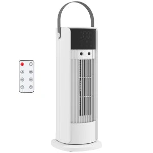 Ventilatore da Tavolo a Colonna con Nebulizzatore, Illuminazione RGB e 3 Velocità