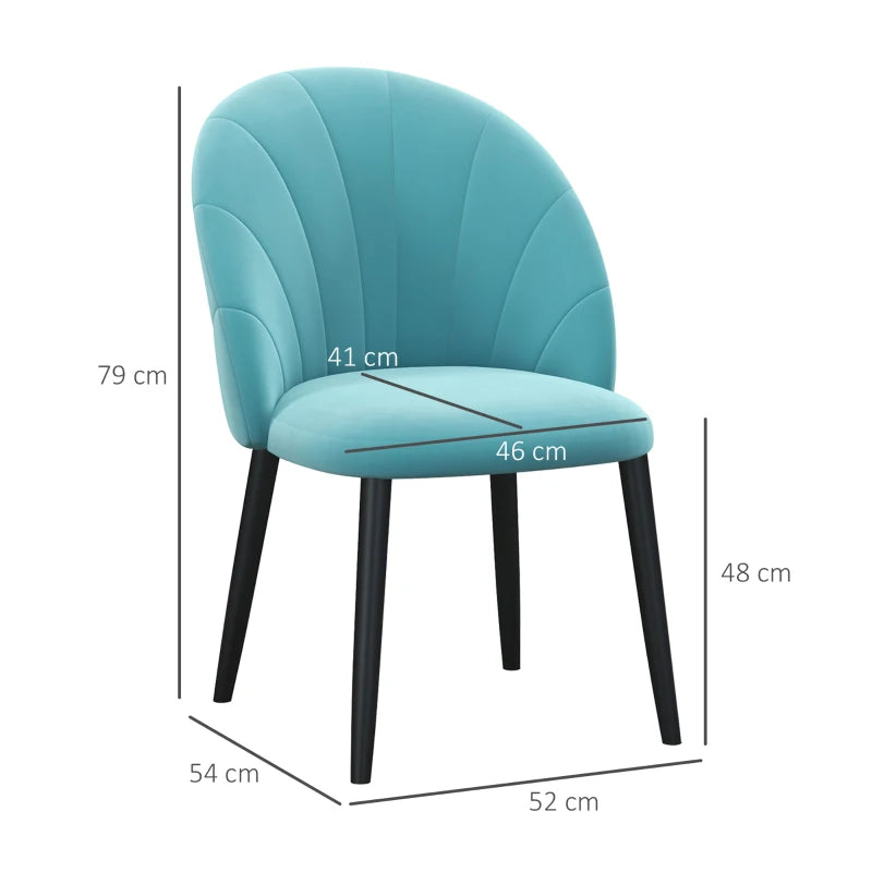 Set di 2 Sedie Imbottite Stile Nordico in Tessuto Effetto Lino