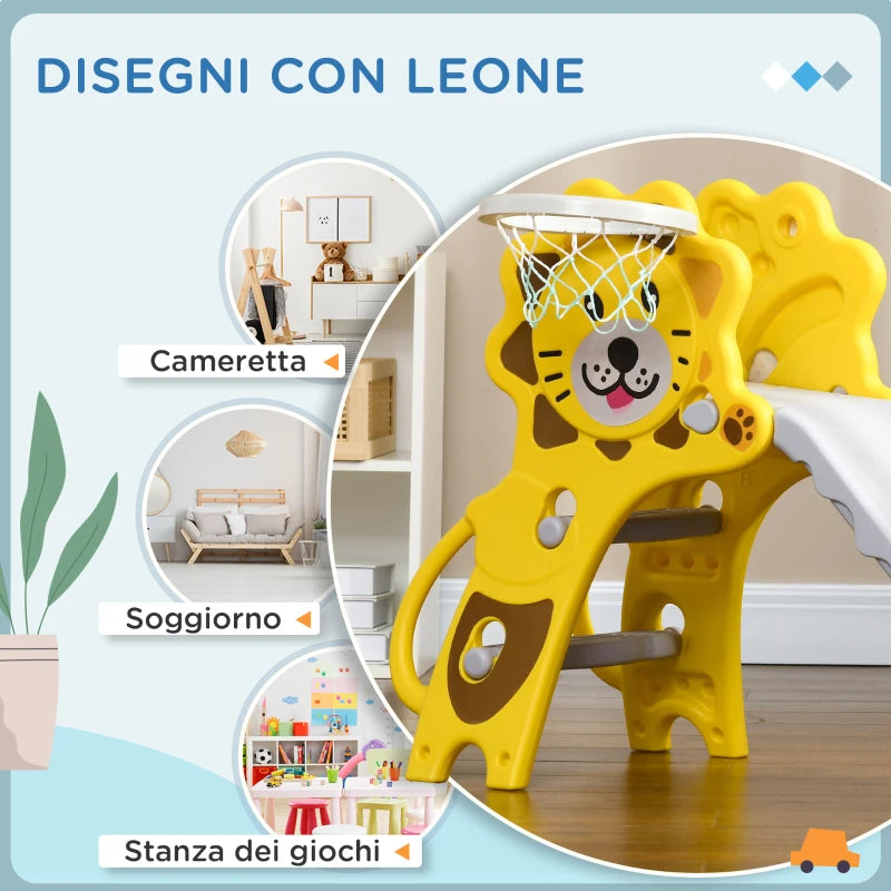 Scivolo per Bambini 18-36 Mesi con Canestro