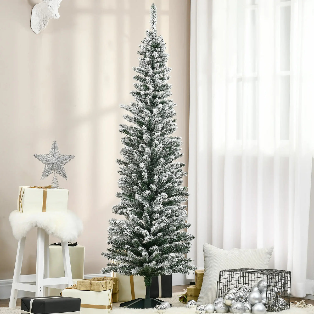 Albero di Natale Artificiale Innevato 180 cm