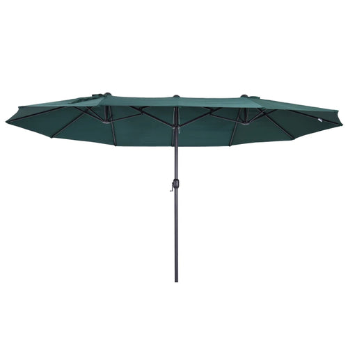 Ombrellone Doppio da Giardino 460×270 cm con Apertura a Manovella, Base a Croce e Protezione Solare