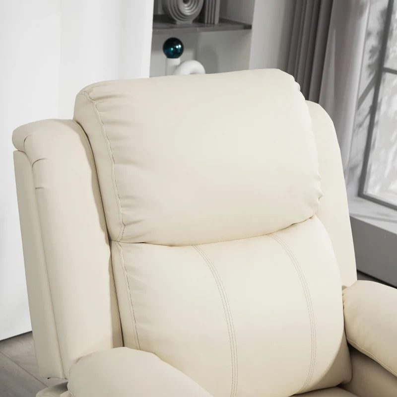 Poltrona Alzapersona Reclinabile Elettrica a 160° con Telecomando Color Crema