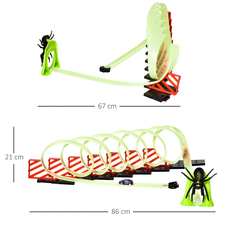 Pista per Macchinine con Effetti Luminosi e Automobilina per Bambini