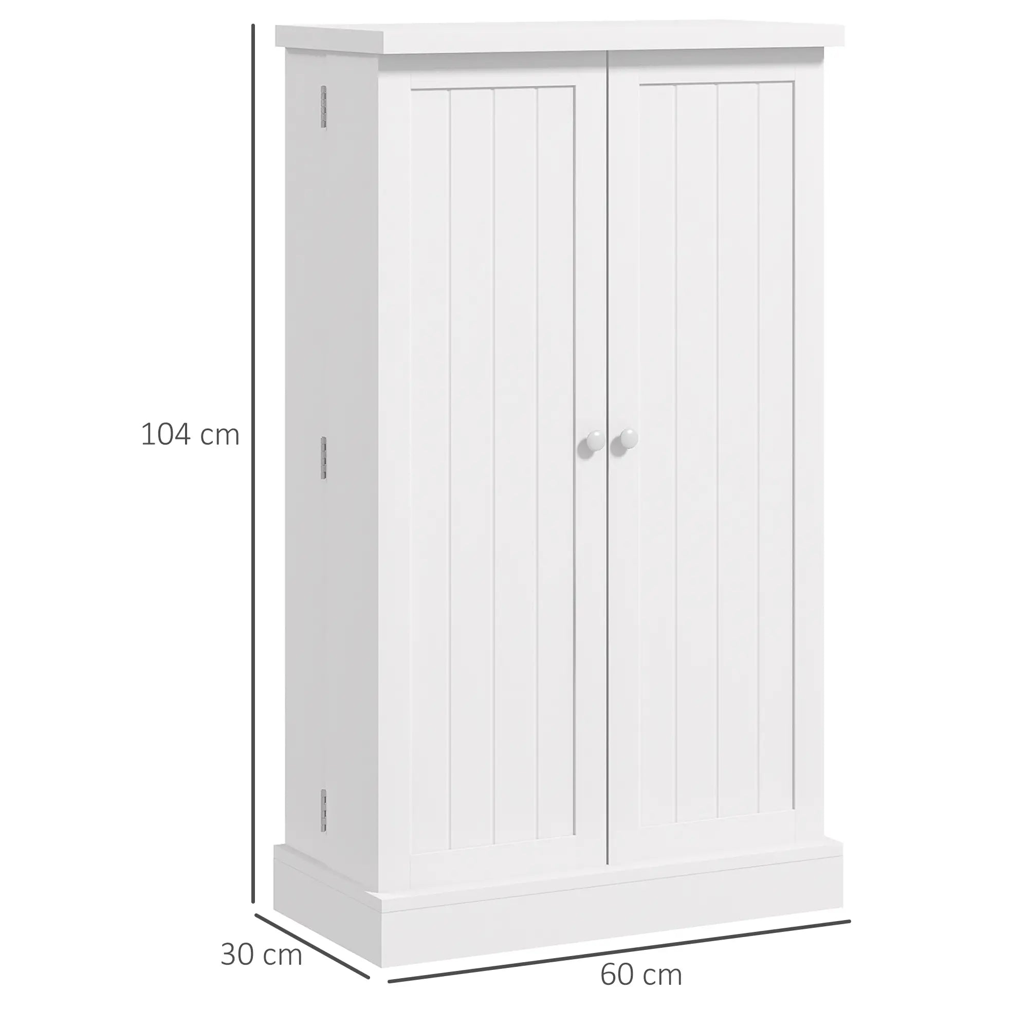 Armadio da Cucina con 7 Ripiani Organizzatori a Livelli Regolabili 60 x 30 x 104 cm