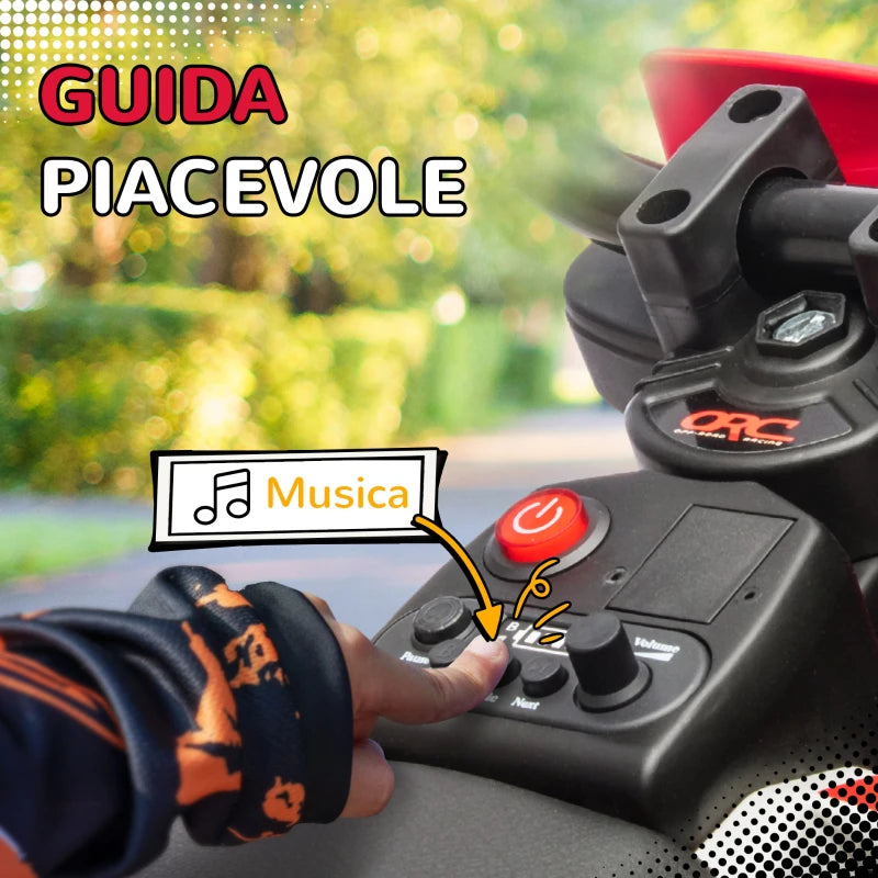 Moto Elettrica per Bambini con Rotelle e Indicatore