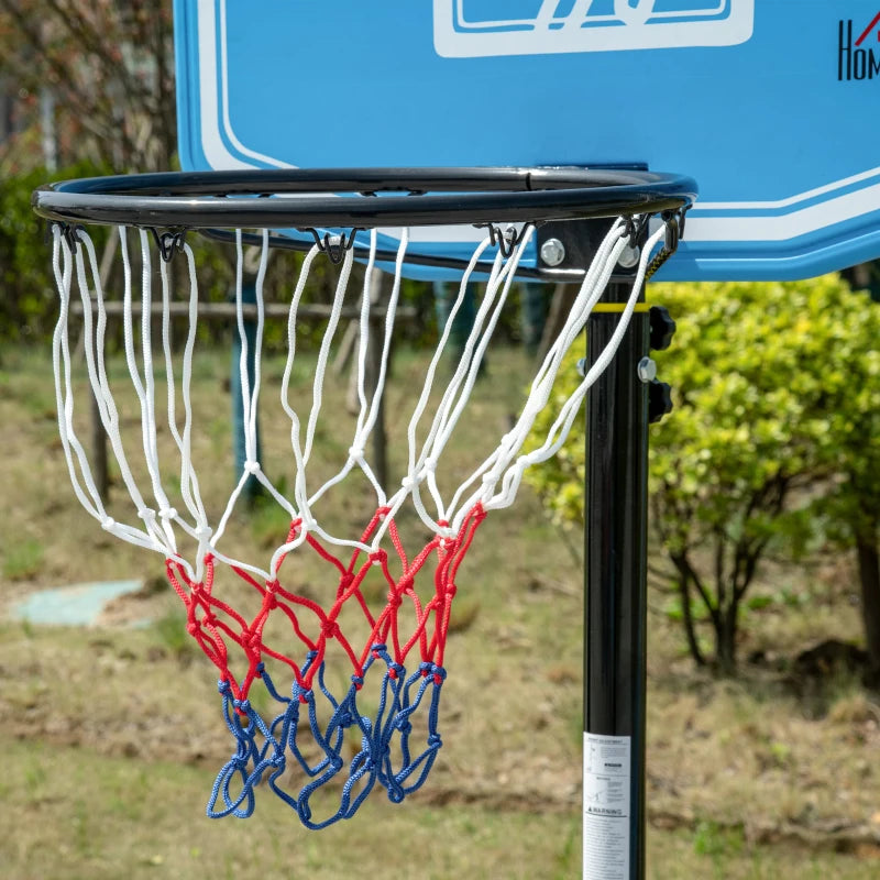 Canestro da Basket con Altezza Regolabile da 195 a 245 cm e Base con Ruote