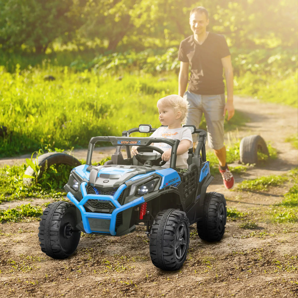 Auto Elettrica 24V Due Posti per Bambini con Telecomando, Doppio Motore, Sospensioni e Luci LED