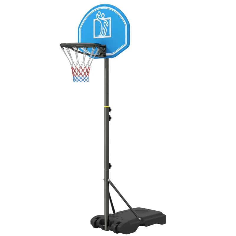 Canestro da Basket con Altezza Regolabile da 195 a 245 cm e Base con Ruote