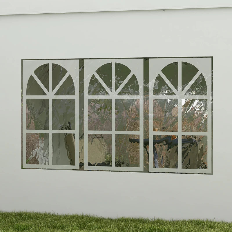 Gazebo Pieghevole Impermeabile 3x3 m con 4 Pannelli Laterali Bianco