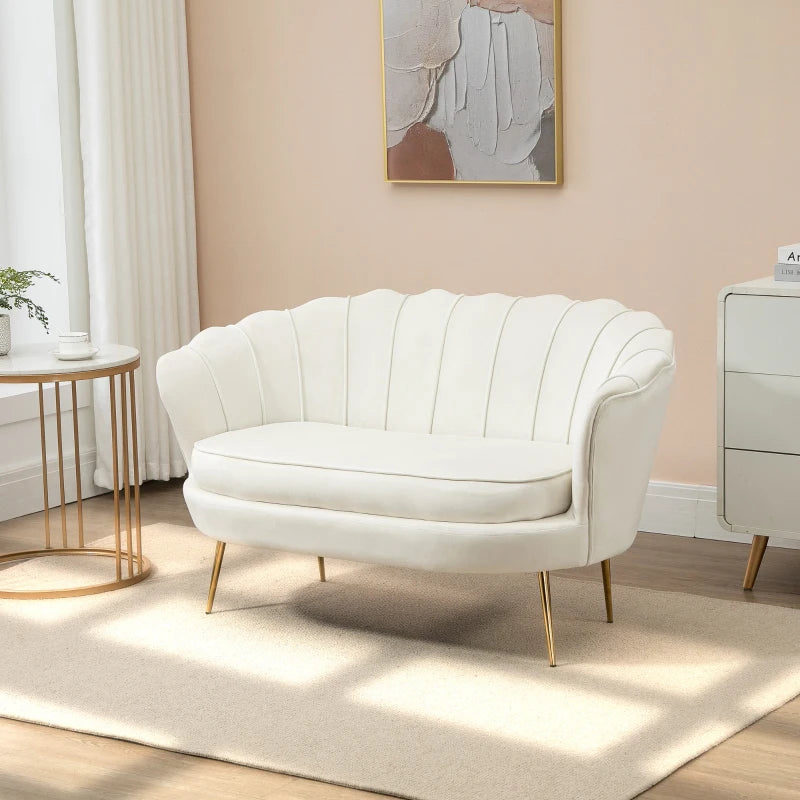 Divano Vintage 2 Posti in Velluto Stile Industrial Chic
