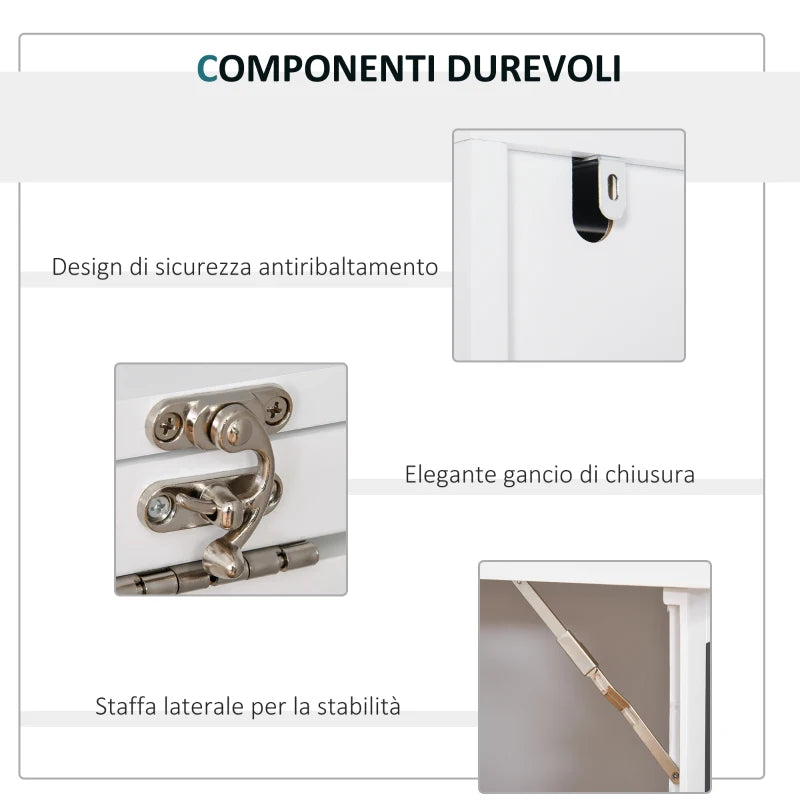 Scrivania Pieghevole con Libreria e Lavagna