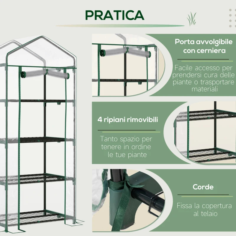 Serra da Balcone Compatta con 4 Ripiani