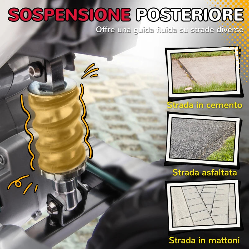 Moto Elettrica per Bambini con Rotelle e Indicatore
