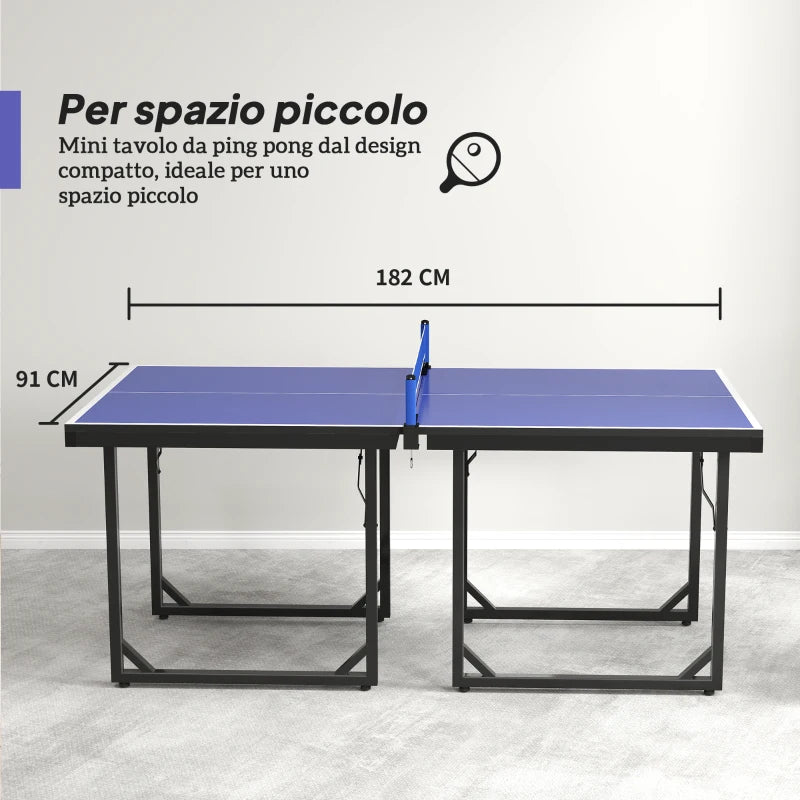 Tavolo da Ping Pong Pieghevole con Rete da Gioco