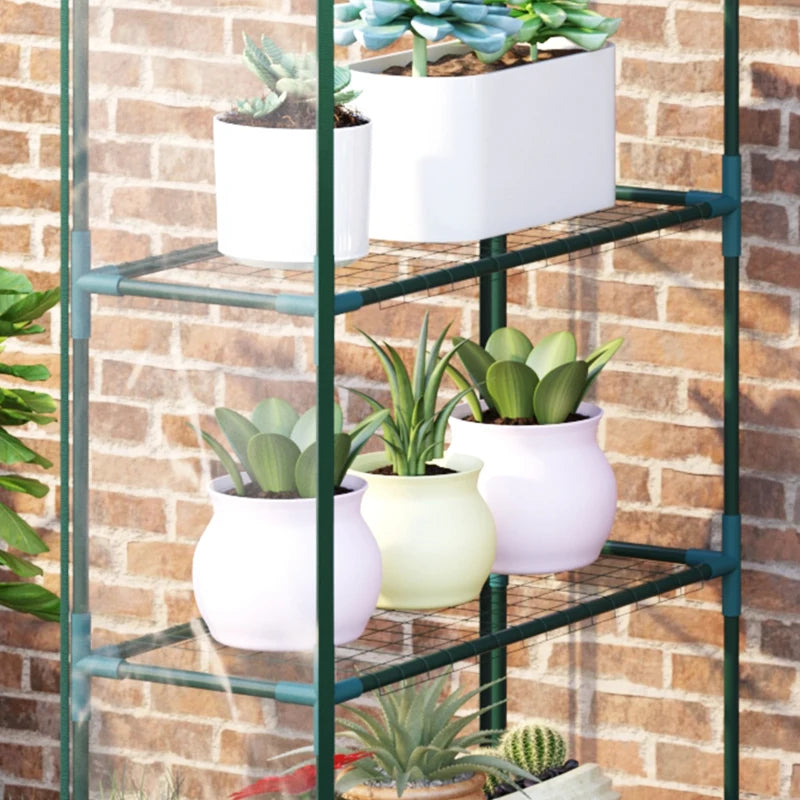Serra da Giardino in Acciaio e PVC con Porta Avvolgibile