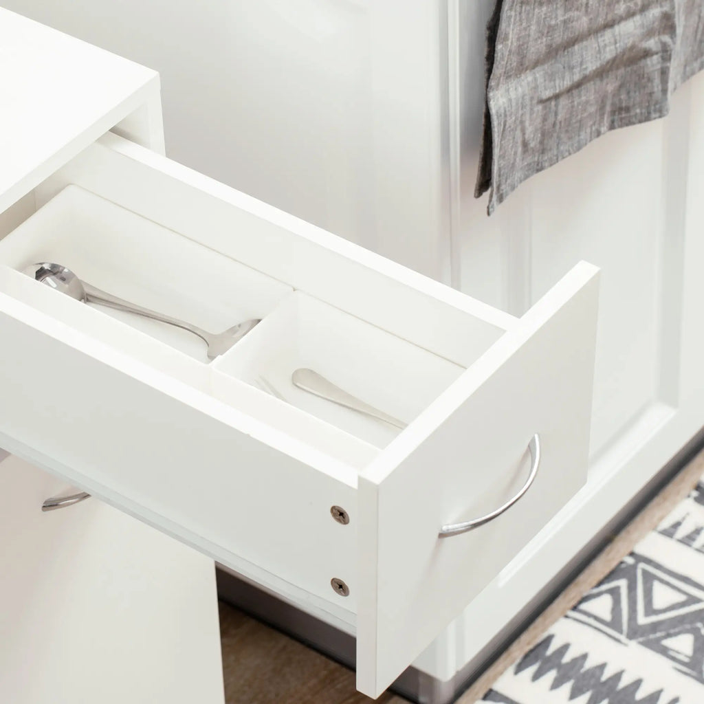 Carrello da Cucina con Cassetto e 2 Ripiani