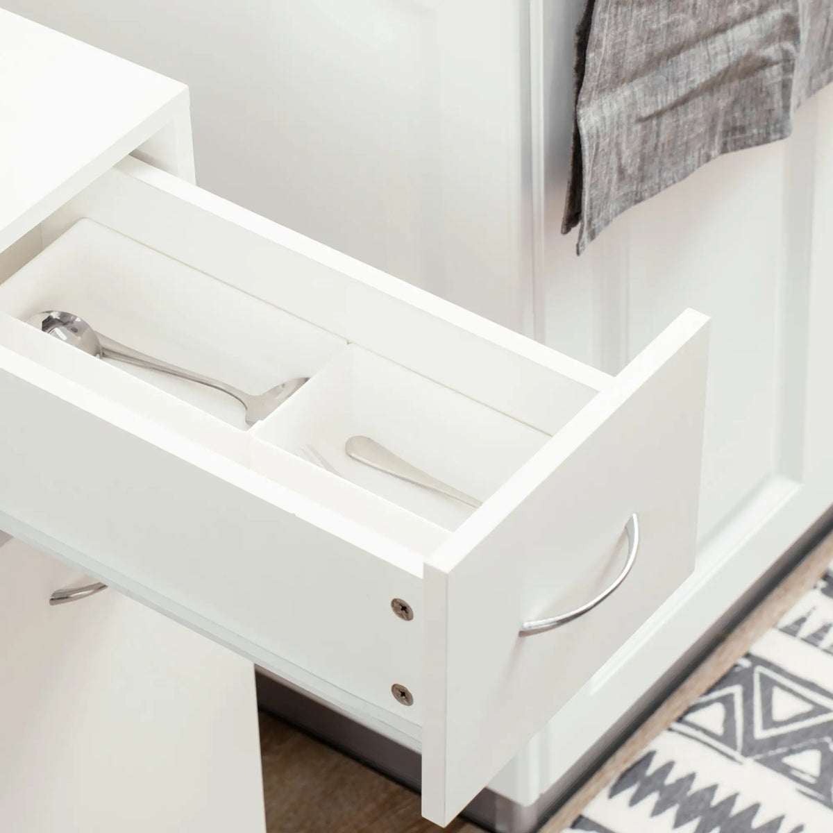 Carrello da Cucina con Cassetto e 2 Ripiani