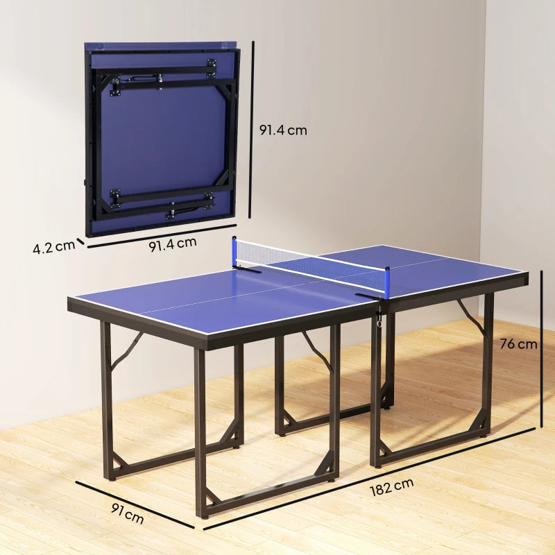 Tavolo da Ping Pong Pieghevole con Rete da Gioco