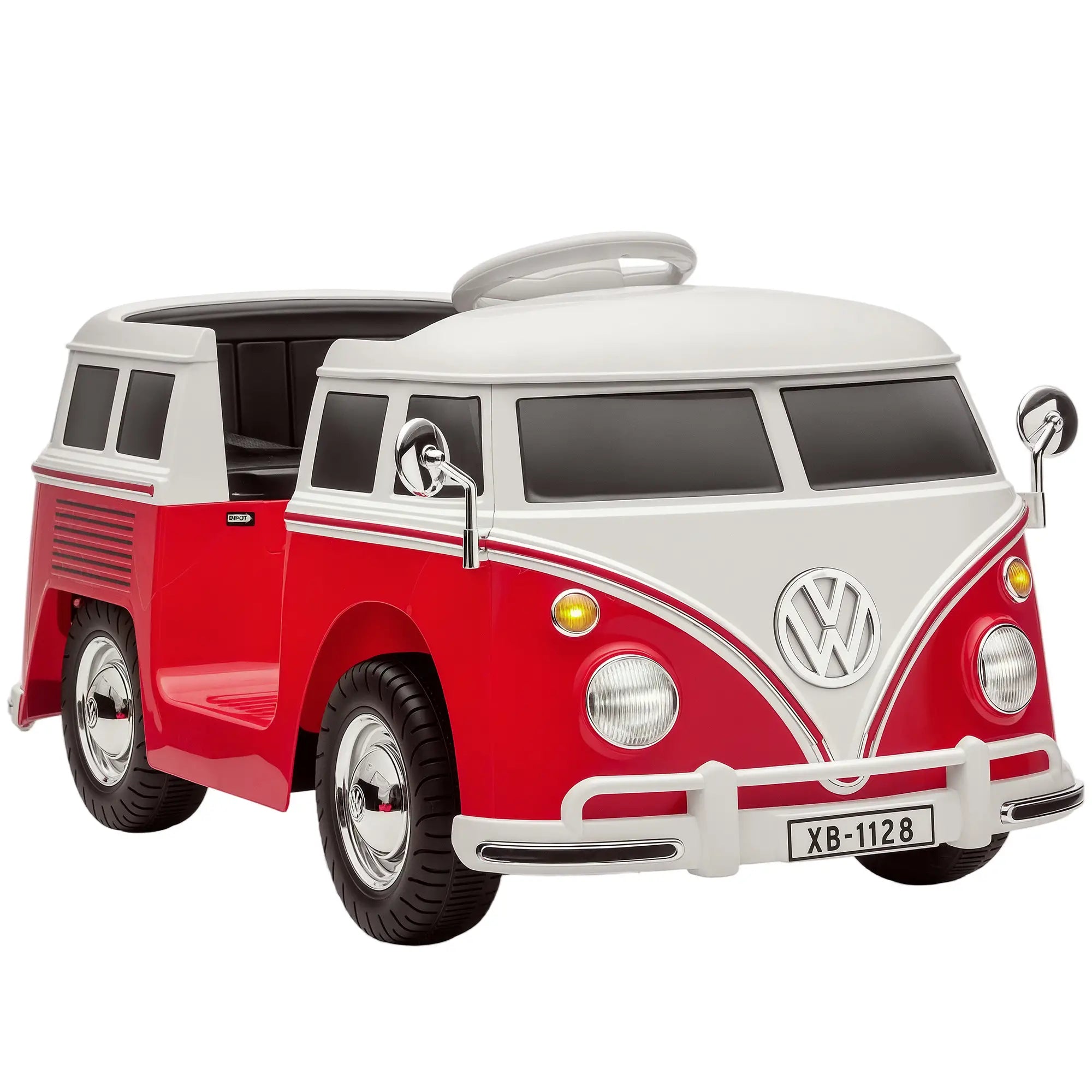 Auto Elettrica Volkswagen T1 per Bambini 6V con Telecomando, Luci LED e Musica
