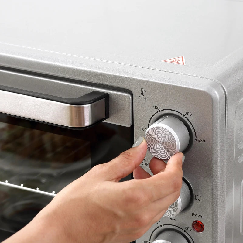 Mini Forno Elettrico 32 L con Piastre e Girarrosto