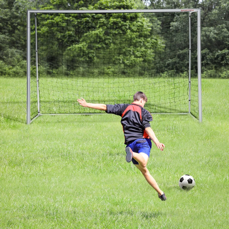 Porta da Calcio 300x120x200 cm con Rete, Picchetti e Viti