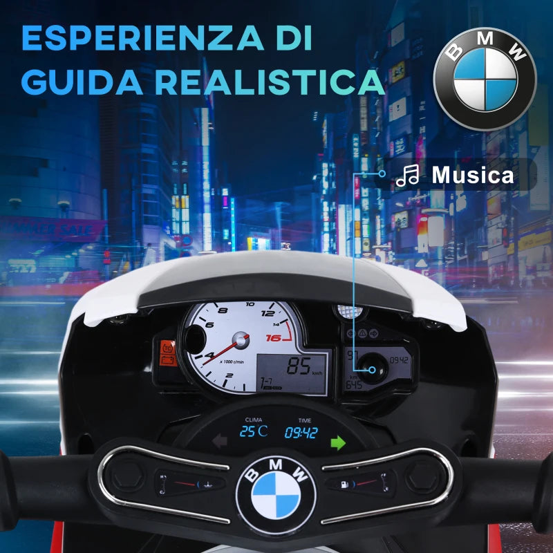 Moto Elettrica BMW S1000RR con Licenza Ufficiale per Bambini 6V Rossa