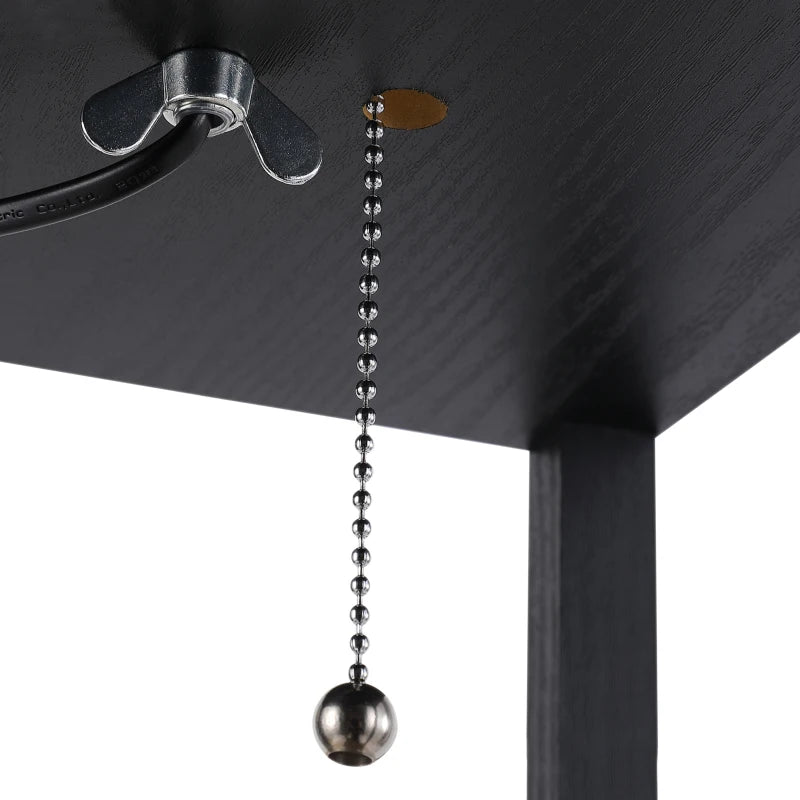 Lampada da Terra Moderna con Libreria a 3 Livelli 26 x 26 x 160 cm