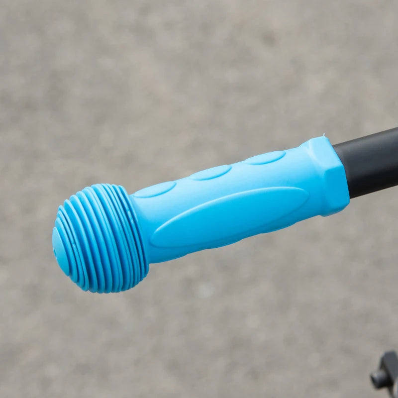 Monopattino Elettrico Pieghevole per Bambini con Altezza Regolabile Nero e Azzurro