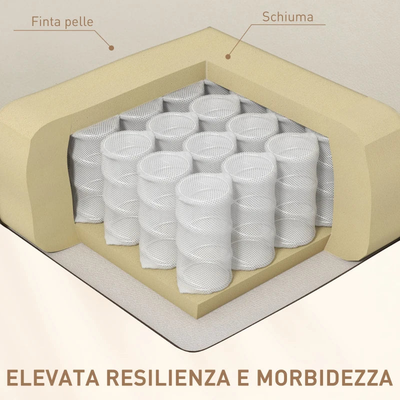 Poltrona Relax Massaggiante Reclinabile con 8 Modalità di Massaggio Color Crema