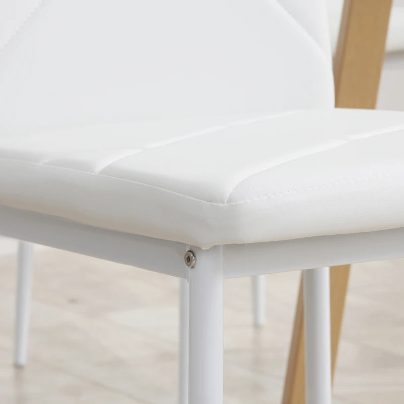 Set 2 Sedie da Pranzo Moderne in Ecopelle