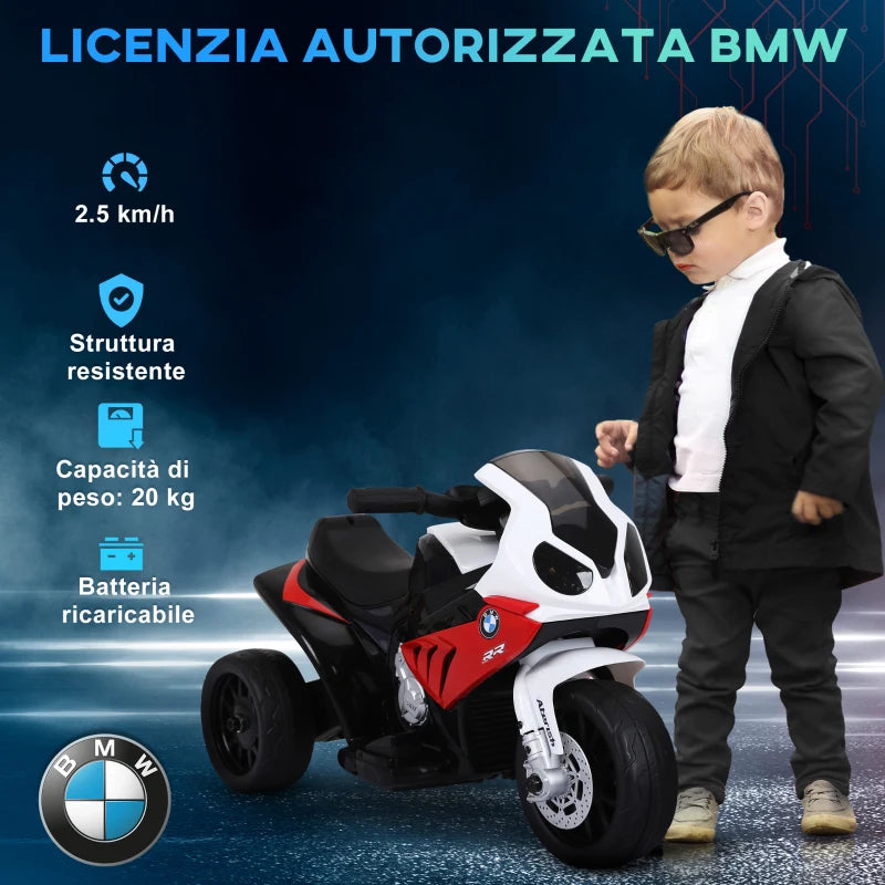 Moto Elettrica BMW S1000RR con Licenza Ufficiale per Bambini 6V Rossa