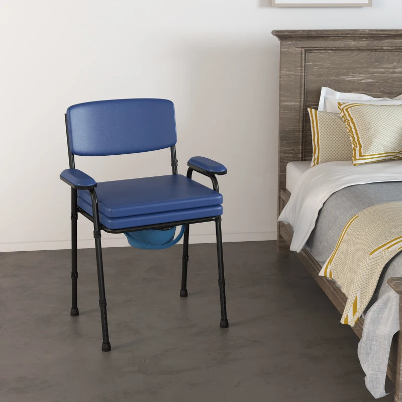 Sedia Comoda 5 in 1 per Anziani con Secchio Rimovibile