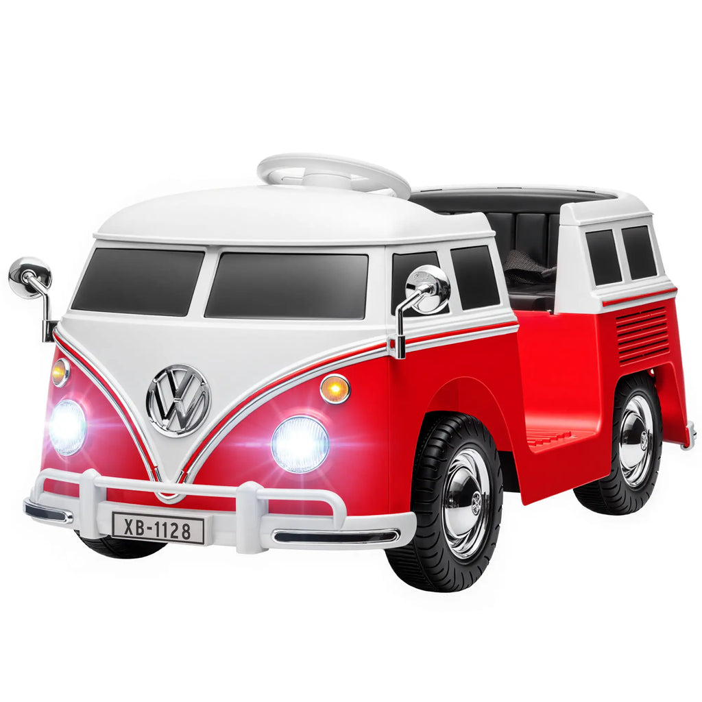 Auto Elettrica Volkswagen T1 per Bambini 6V con Telecomando, Luci LED e Musica
