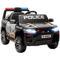 Auto Elettrica della Polizia 12V per Bambini con Telecomando, Sirena, Luci LED e Doppio Motore