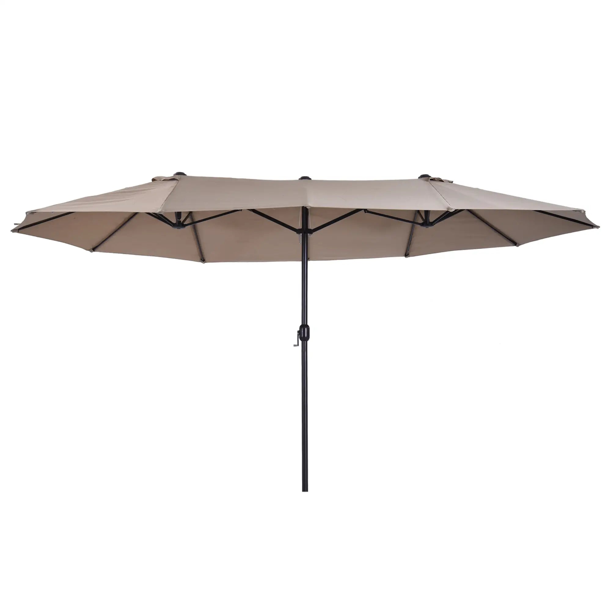 Ombrellone Doppio da Giardino 460×270 cm con Apertura a Manovella, Base a Croce e Protezione Solare