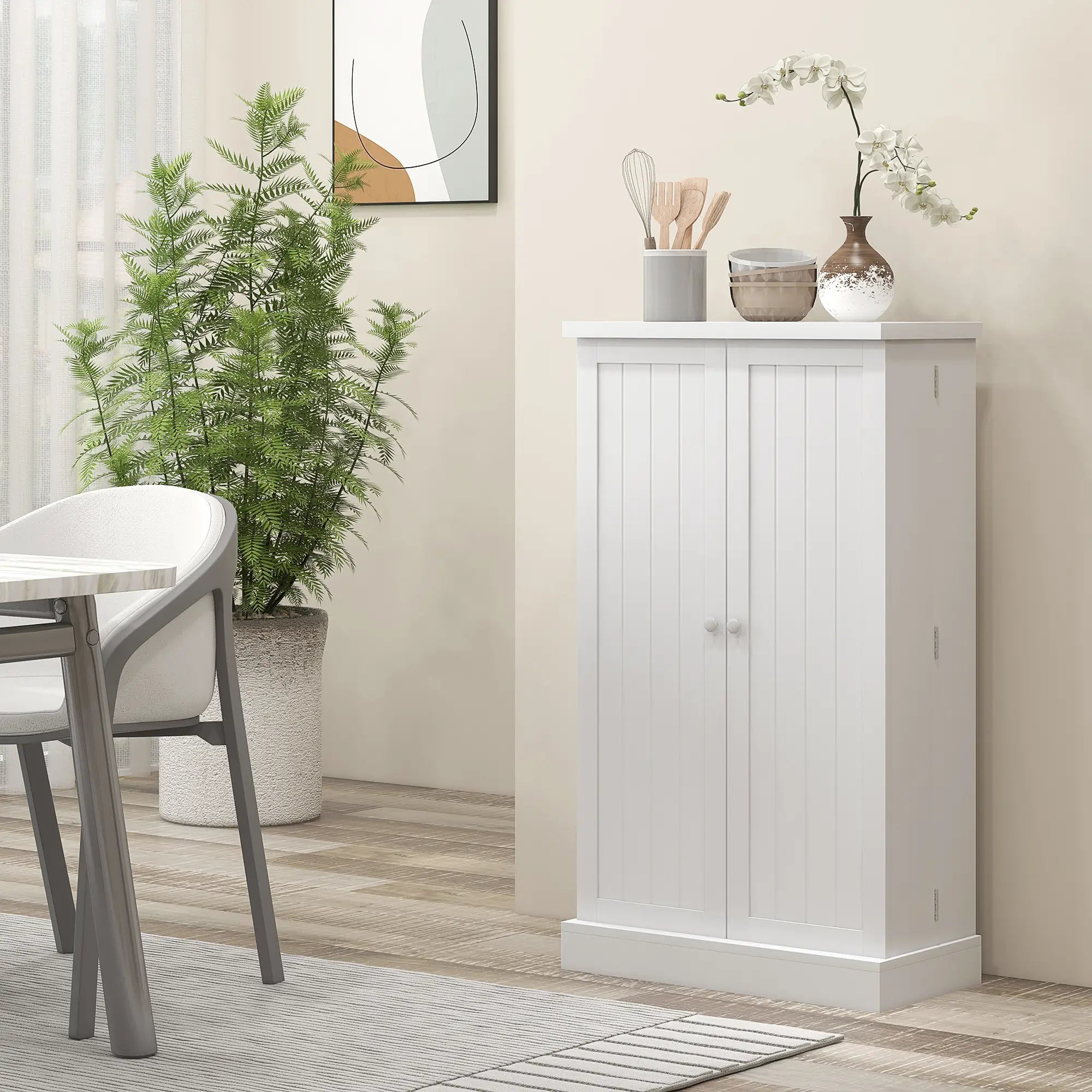 Armadio da Cucina con 7 Ripiani Organizzatori a Livelli Regolabili 60 x 30 x 104 cm