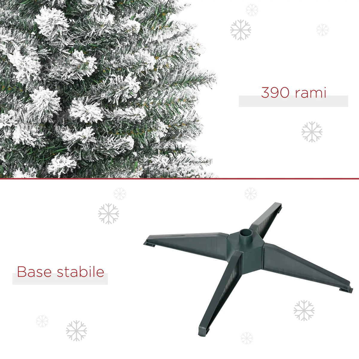 Albero di Natale Artificiale Innevato 180 cm