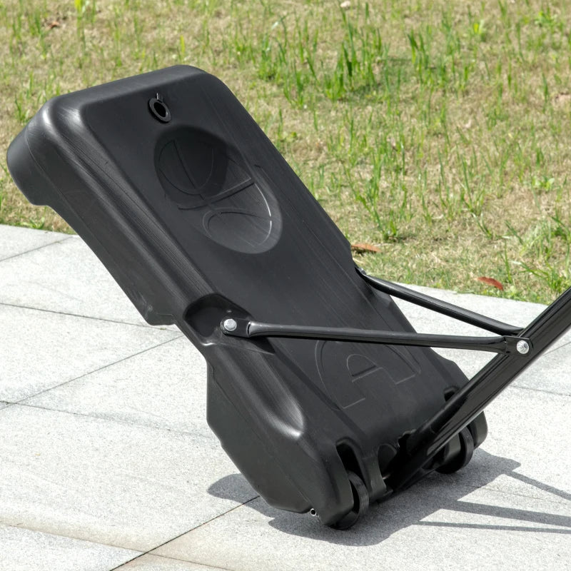 Canestro da Basket con Altezza Regolabile da 195 a 245 cm e Base con Ruote